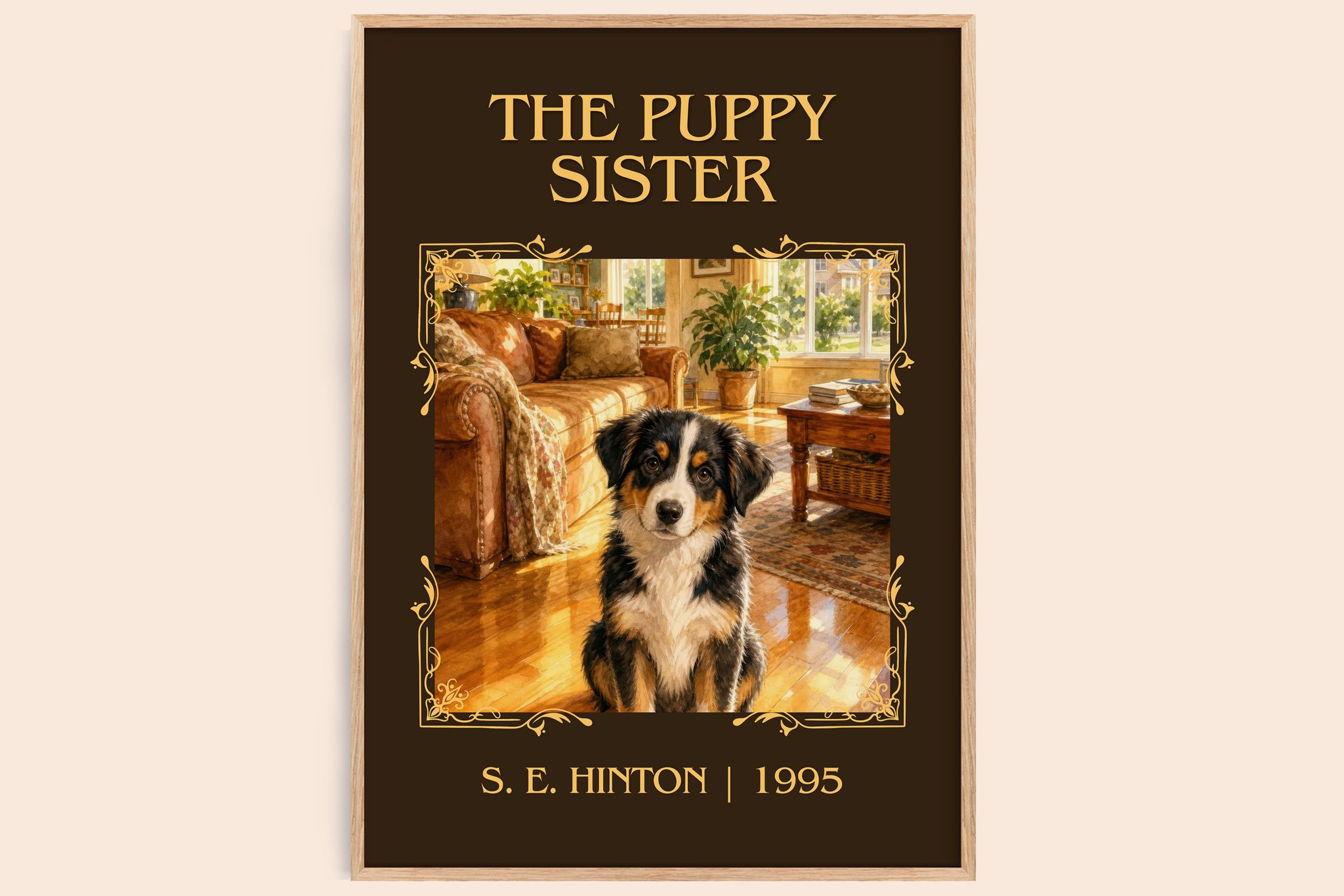 The Puppy Sister Classic Book Art Print by S. E. Hinton