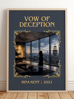 Vow of Deception Classic Book Art Print by Rina Kent – framed print leaning on a wooden floor