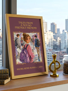 Tales from a Not-So Friendly Frenemy Classic Book Art Print by Rachel Renée Russell – framed print on a city-view windowsill