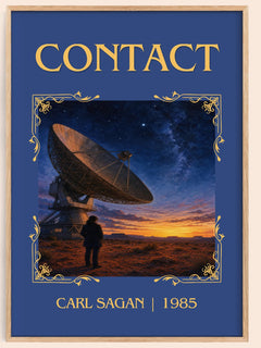 Contact Classic Book Art Print by Carl Sagan – book poster