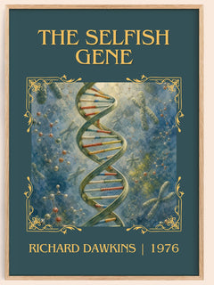 The Selfish Gene Classic Book Art Print by Richard Dawkins – book poster