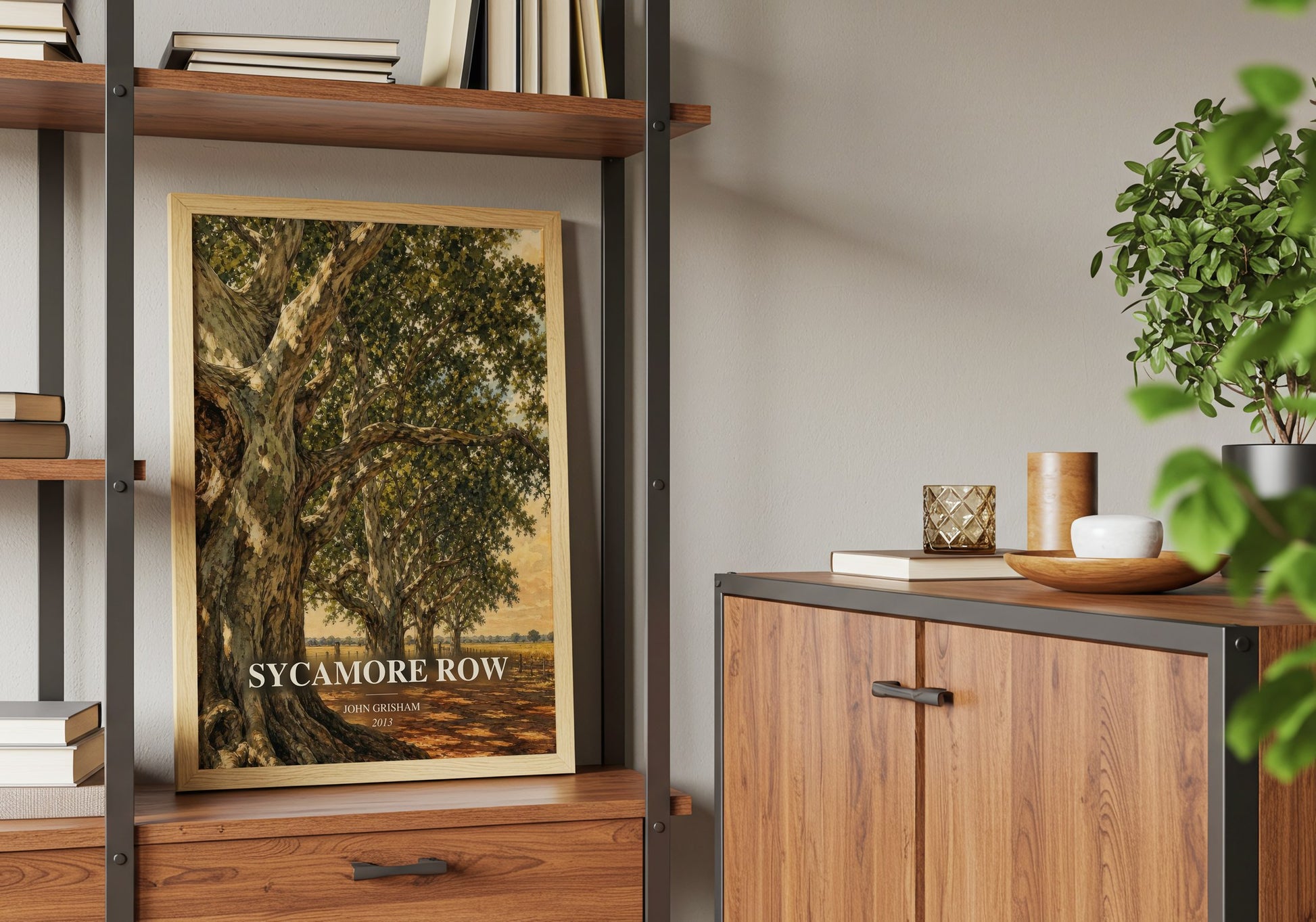 Sycamore Row book watercolour illustration paper finish options – matte satin gloss