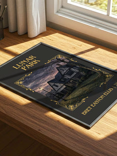 Lunar Park Classic Book Art Print by Bret Easton Ellis – print on a sunlit desk