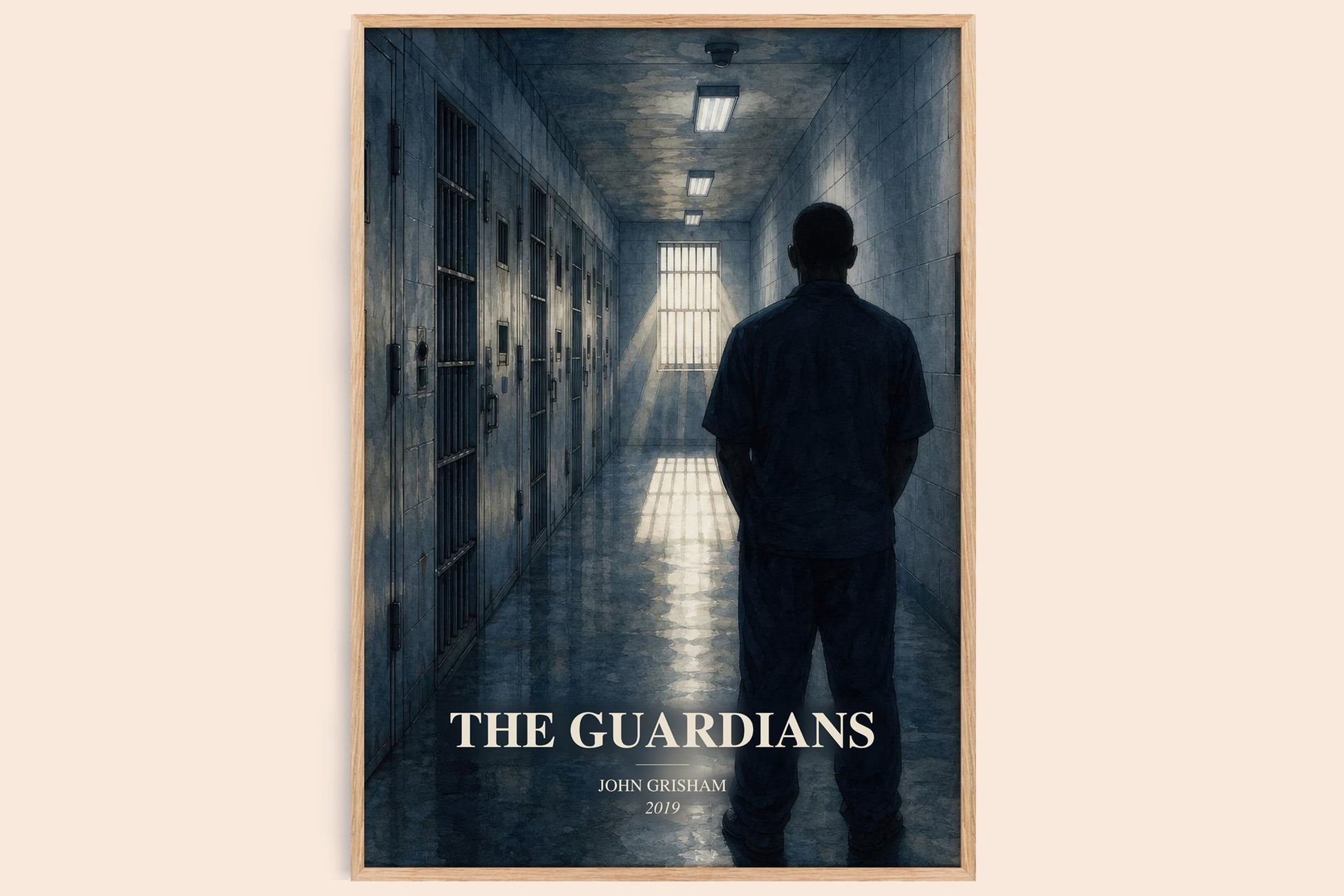 The Guardians watercolour book poster by John Grisham – framed literary art print