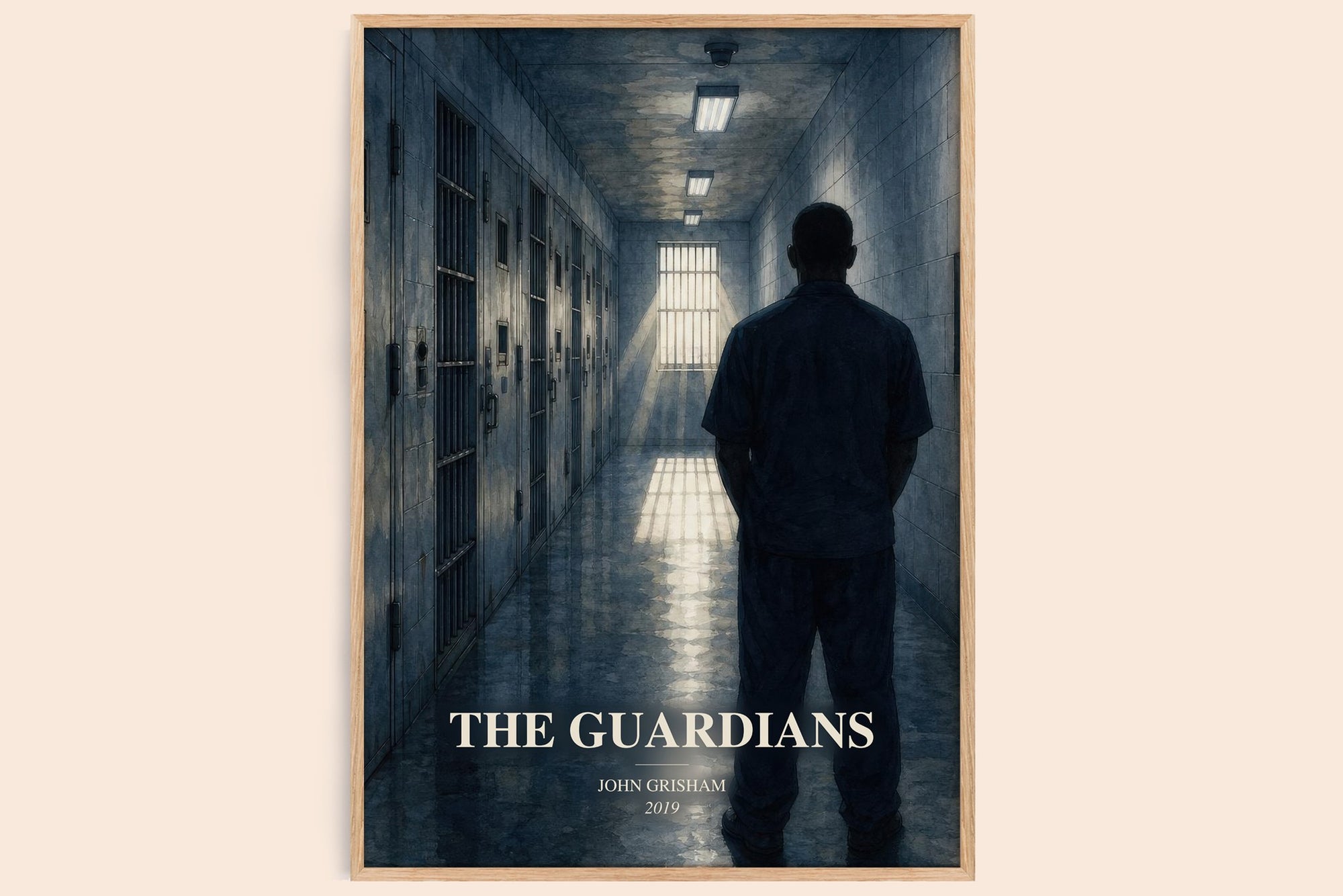 The Guardians watercolour book poster by John Grisham – framed literary art print