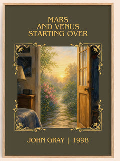 Mars and Venus Starting Over Classic Book Art Print by John Gray – book poster
