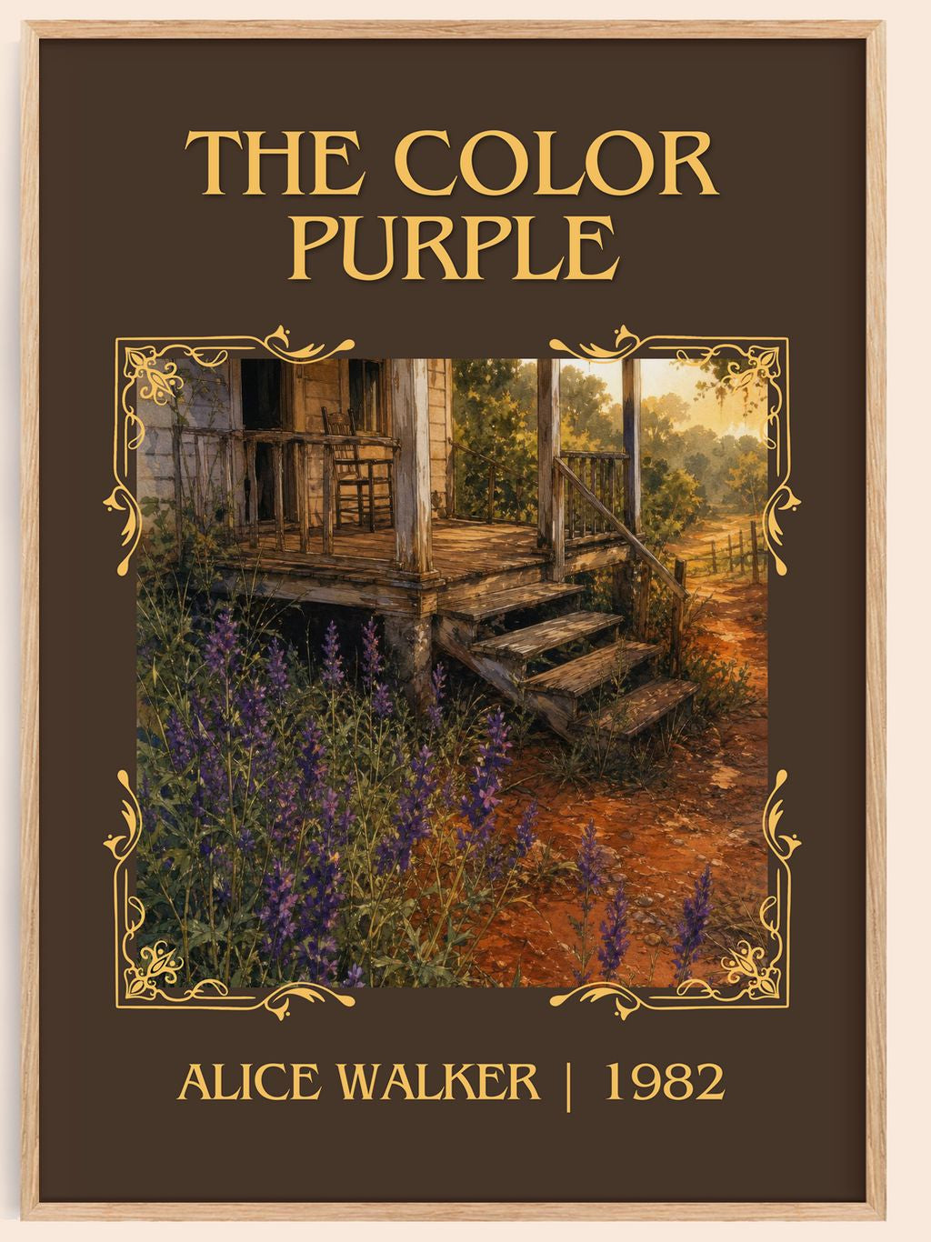 The Color Purple Classic Book Art Print by Alice Walker – book poster