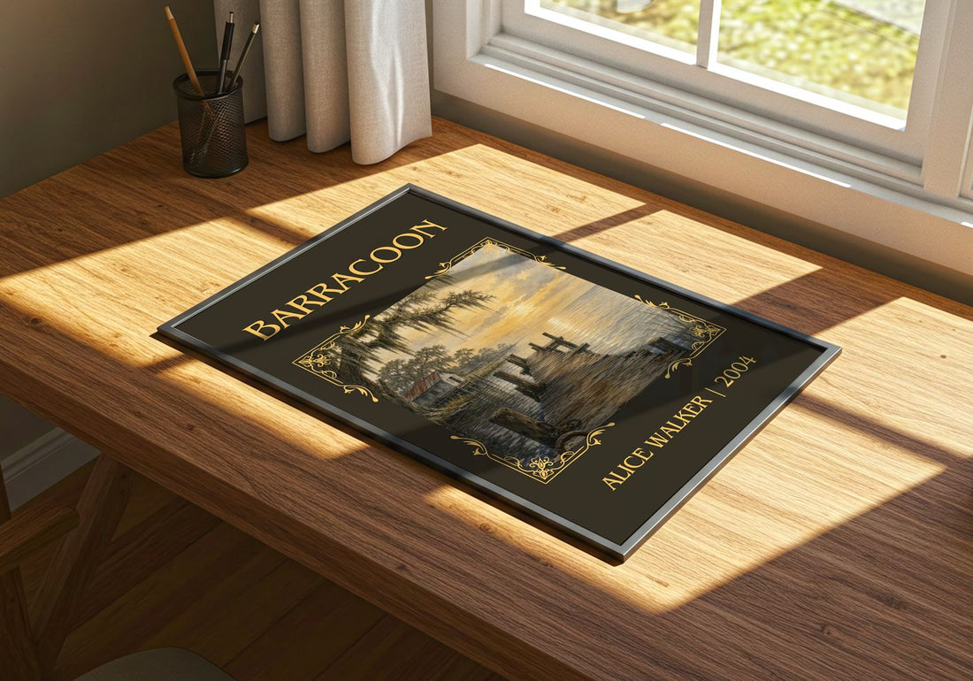 Barracoon Classic Book Art Print by Alice Walker – print on a sunlit desk