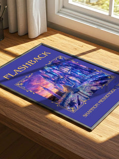 Flashback Classic Book Art Print by Shannon Messenger – print on a sunlit desk