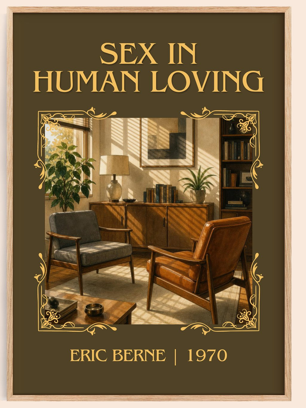 Sex in human loving Classic Book Art Print by Eric Berne – book poster