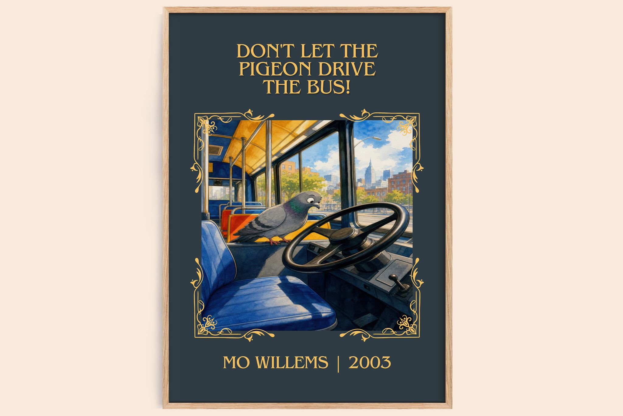 Don't Let the Pigeon Drive the Bus! Classic Book Art Print by Mo Willems