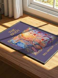 The Body Classic Book Art Print by Bill Bryson – print on a sunlit desk