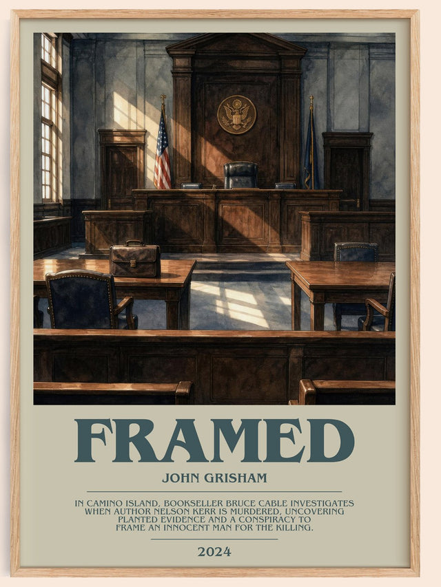 Framed Bookish Wall Art by John Grisham