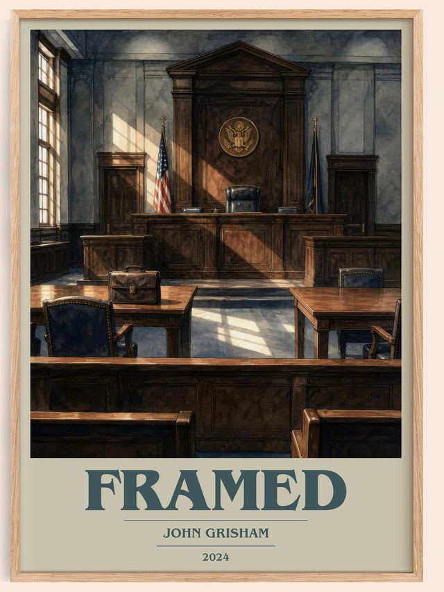 Framed Book Cover Poster by John Grisham