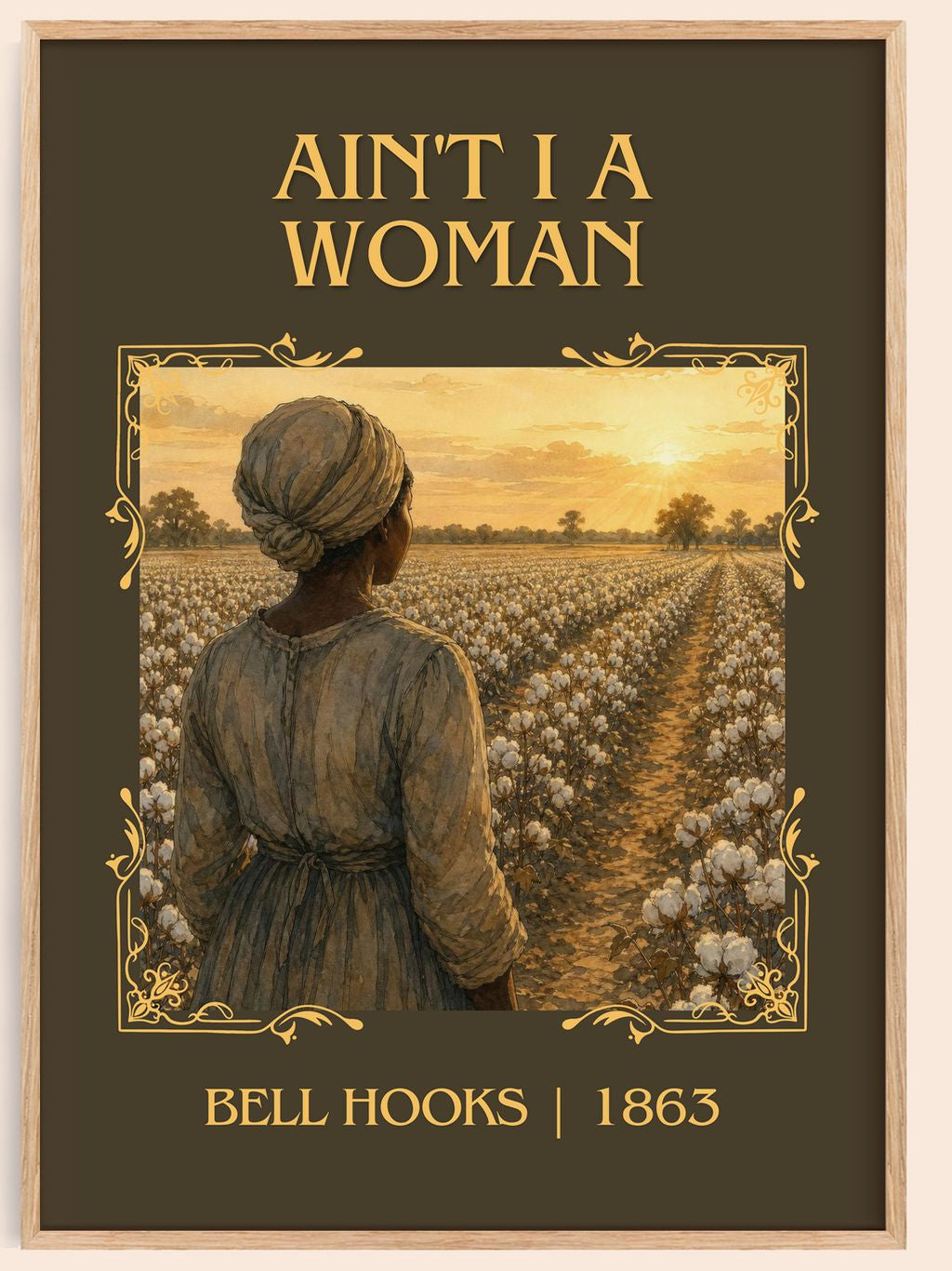 Ain't I a Woman Classic Book Art Print by Bell Hooks – book poster