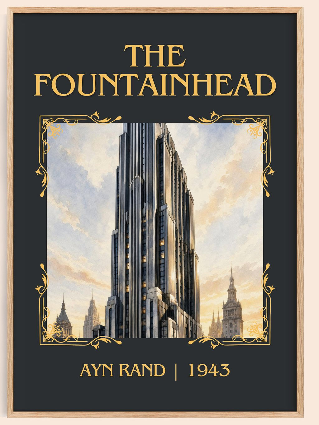 The Fountainhead Classic Book Art Print by Ayn Rand – book poster