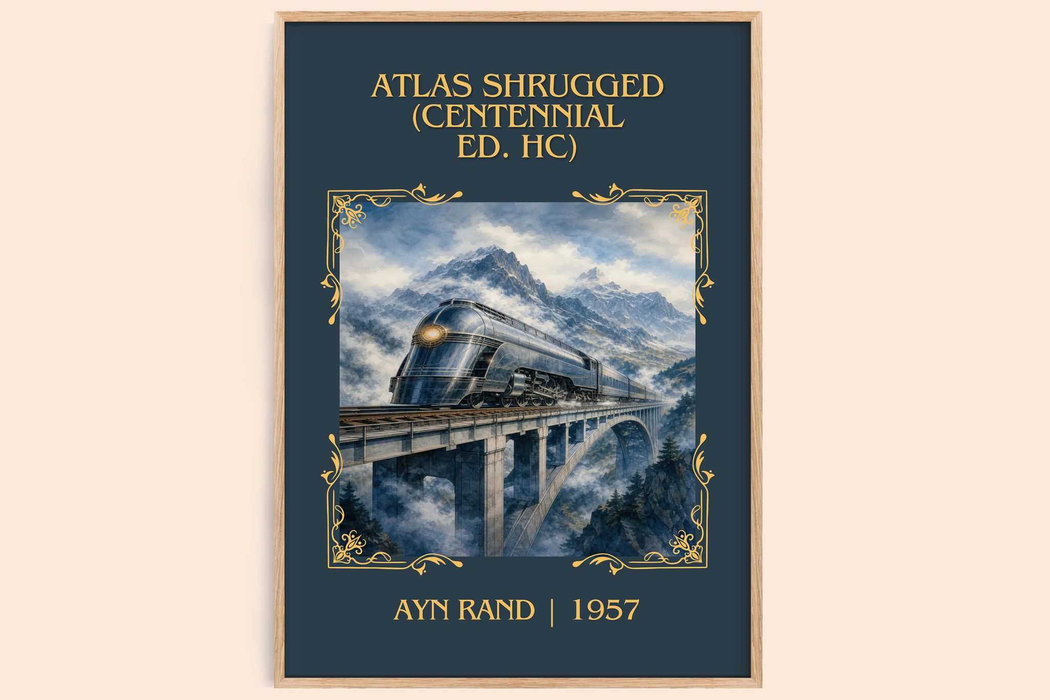Atlas Shrugged (Centennial Ed. HC) Classic Book Art Print by Ayn Rand