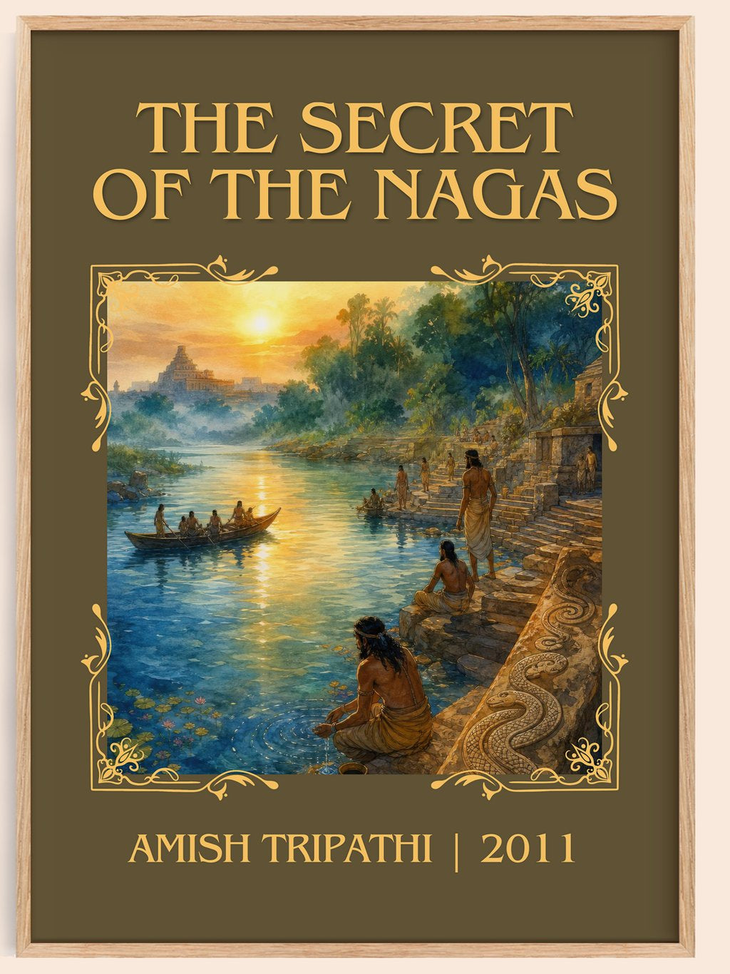 The Secret of the Nagas Classic Book Art Print by Amish Tripathi – book poster