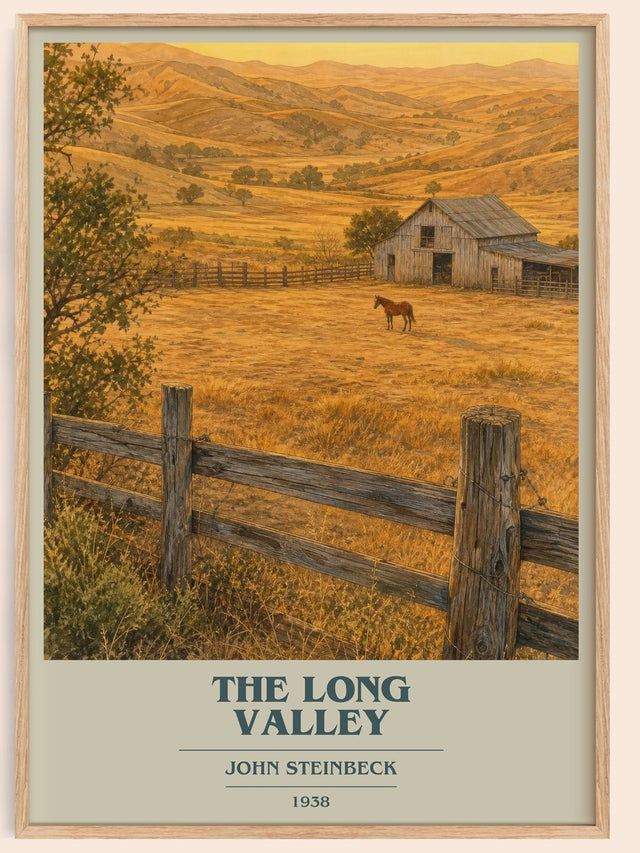 The Long Valley Book Cover Poster by John Steinbeck
