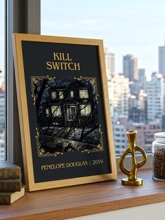 Kill Switch Classic Book Art Print by Penelope Douglas – framed print on a city-view windowsill
