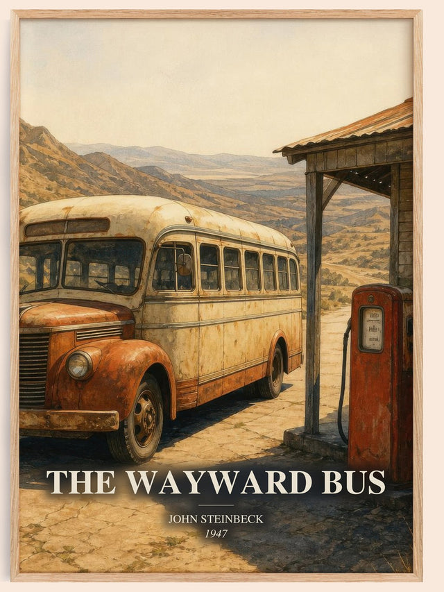 The Wayward Bus Book Watercolour Illustration by John Steinbeck