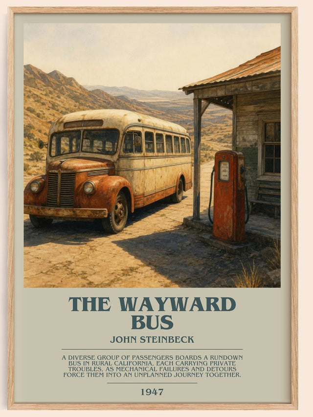 The Wayward Bus Bookish Wall Art by John Steinbeck