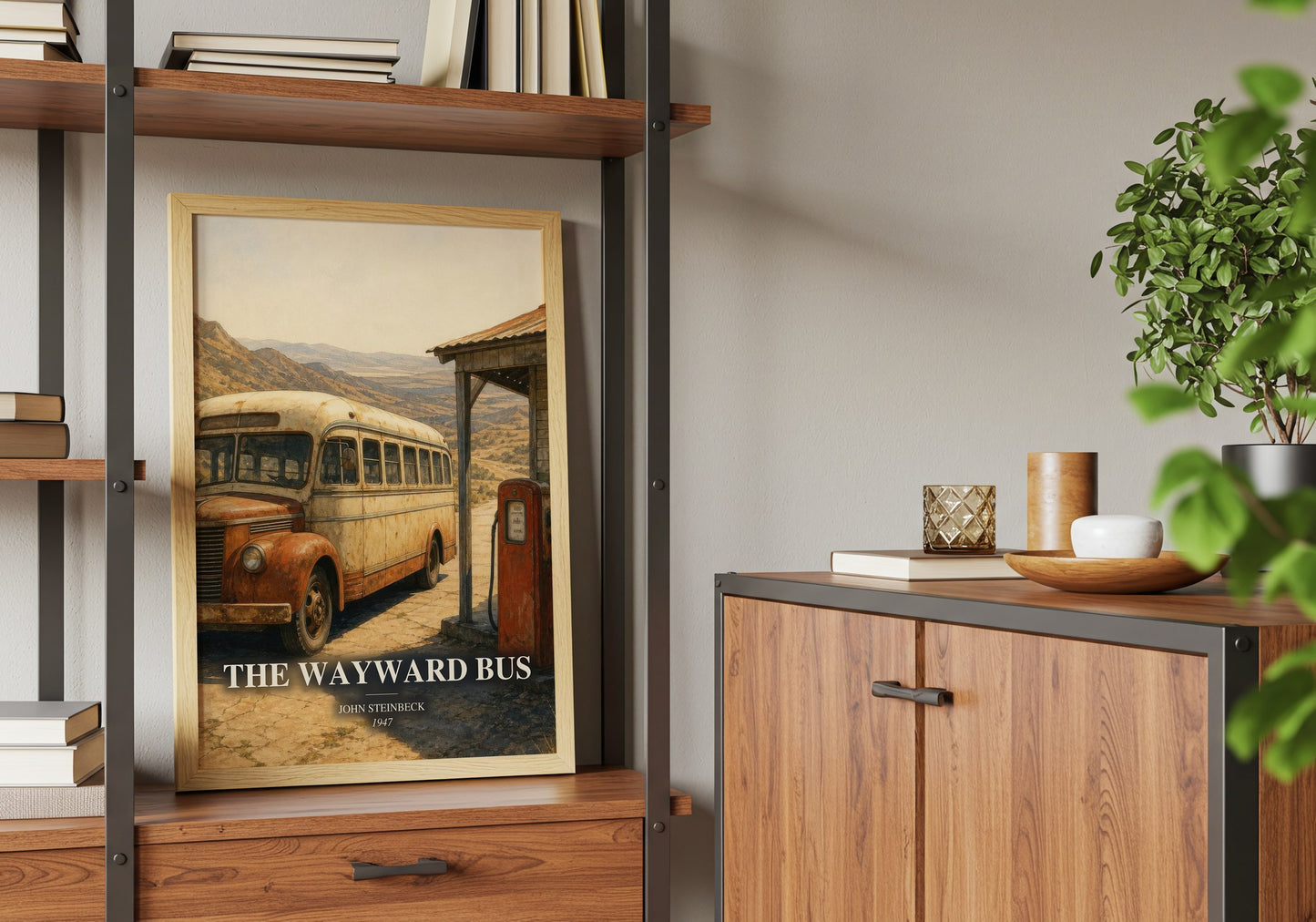 The Wayward Bus book watercolour illustration paper finish options – matte satin gloss