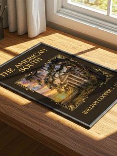 The American South Classic Book Art Print by William Cooper – print on a sunlit desk