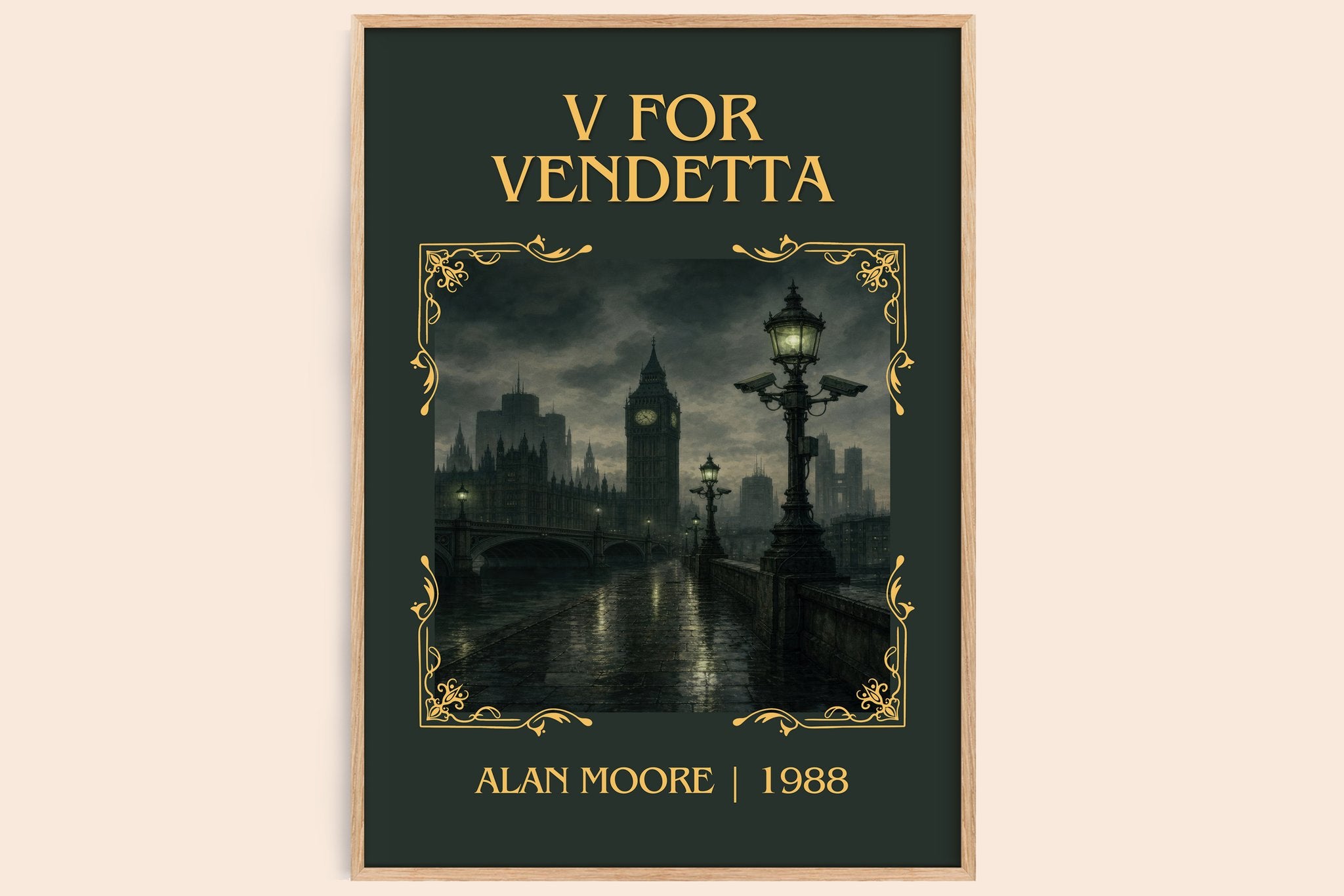 V for Vendetta Classic Book Art Print by Alan Moore
