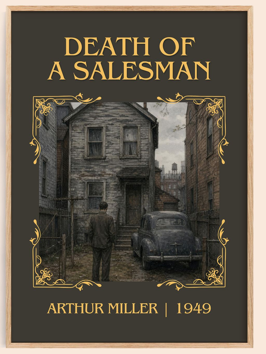 Death of a Salesman Classic Book Art Print by Arthur Miller – book poster