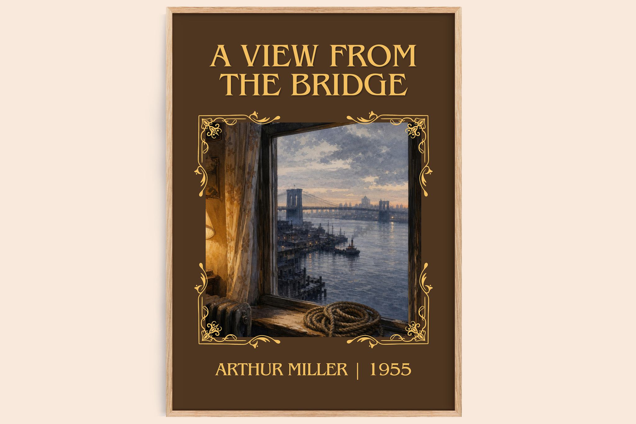A View from the Bridge Classic Book Art Print by Arthur Miller