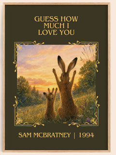 Guess How Much I Love You Classic Book Art Print by Sam McBratney – book poster