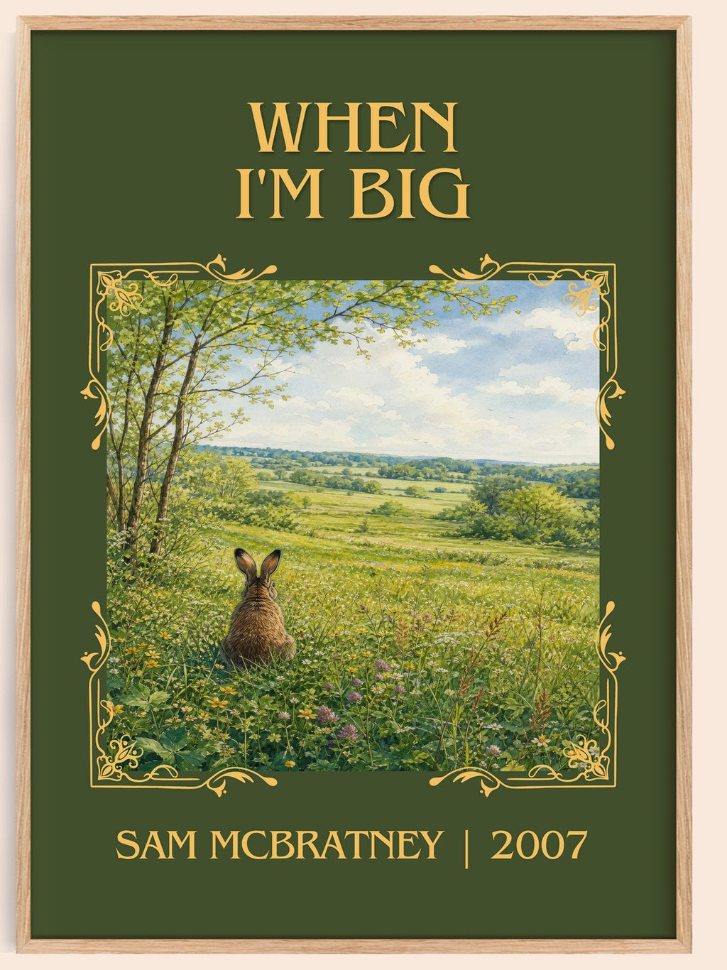 When I'm big Classic Book Art Print by Sam McBratney – book poster