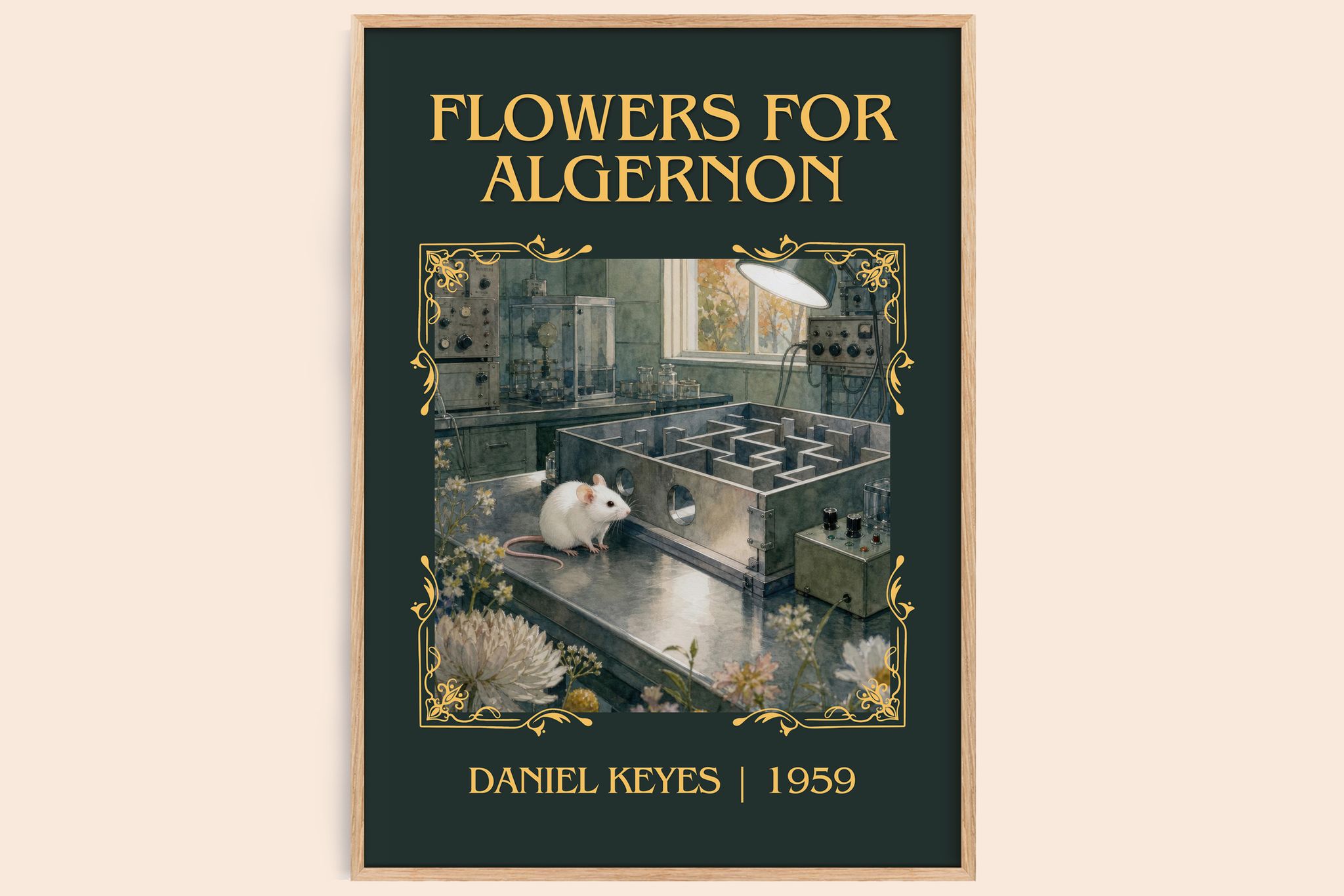 Flowers for Algernon Classic Book Art Print by Daniel Keyes
