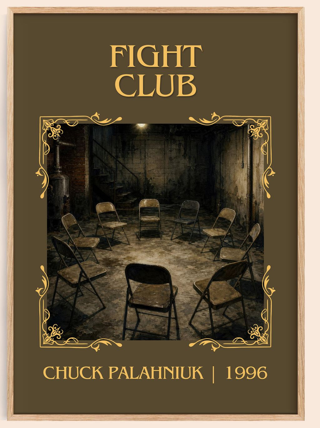 Fight Club Classic Book Art Print by Chuck Palahniuk – book poster
