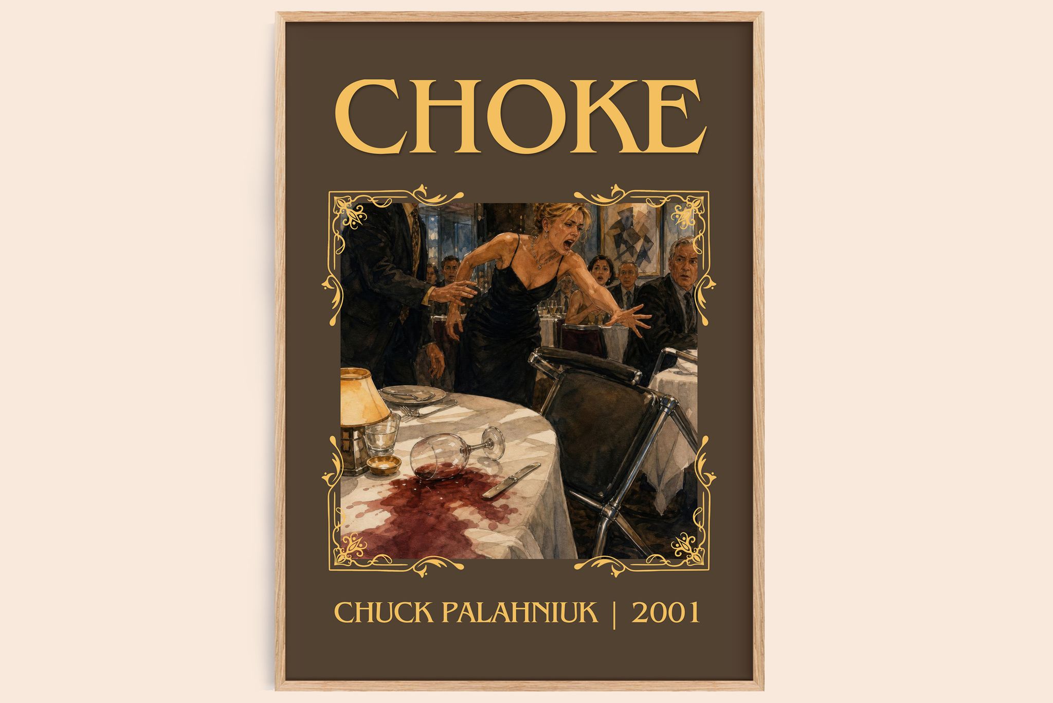 Choke Classic Book Art Print by Chuck Palahniuk