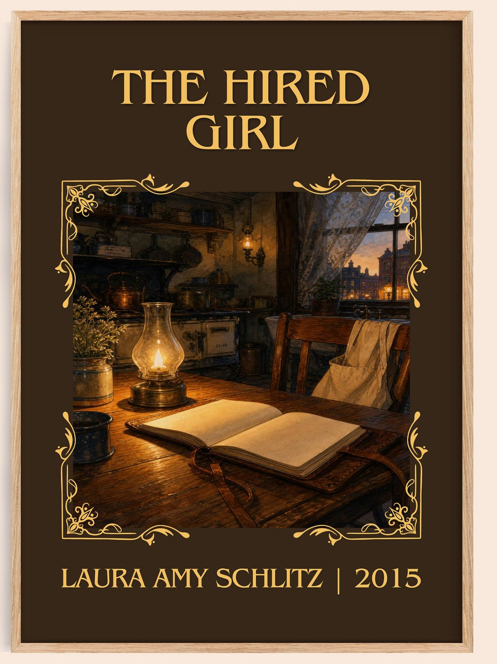 The Hired Girl Classic Book Art Print by Laura Amy Schlitz – book poster