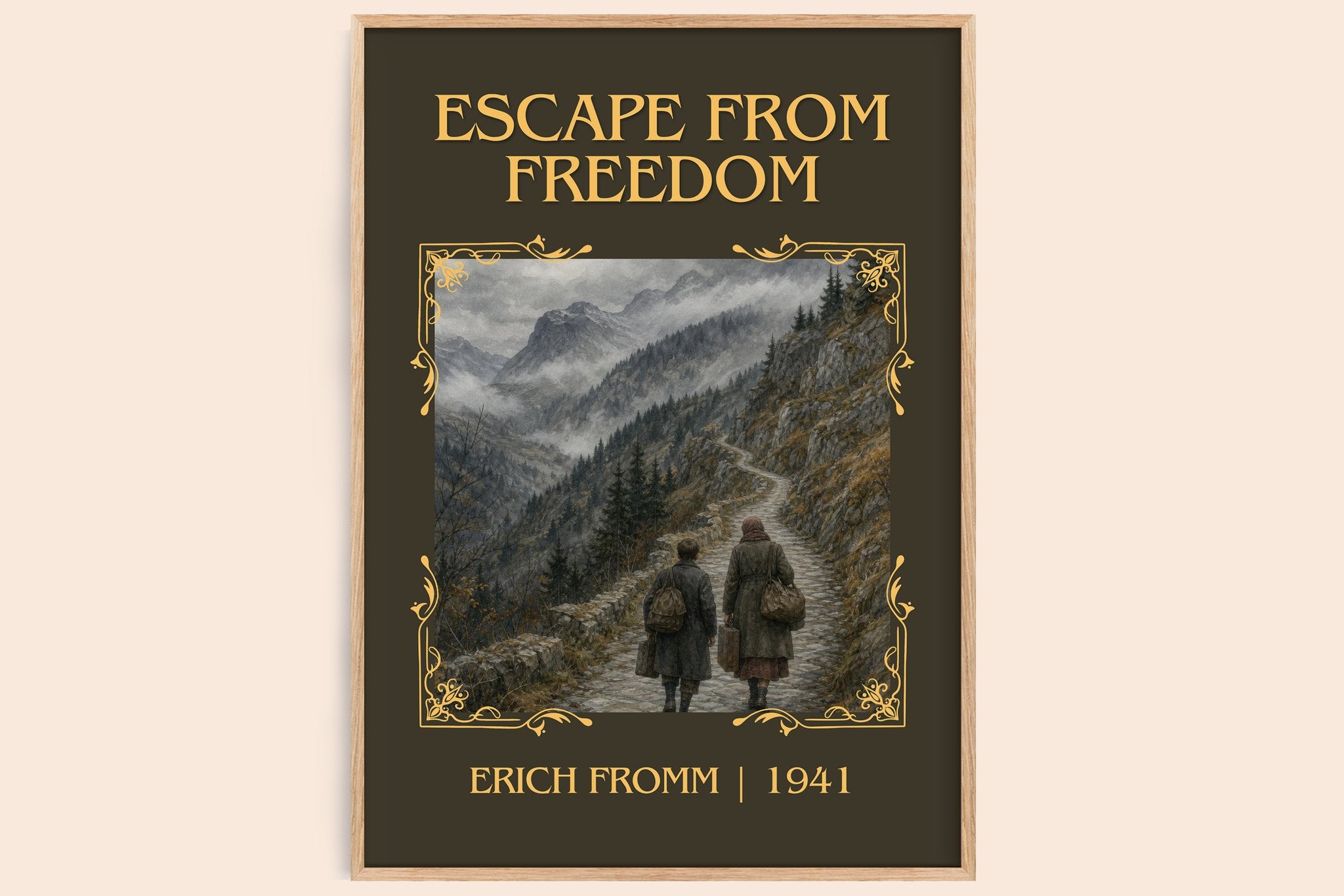 Escape from Freedom Classic Book Art Print by Erich Fromm