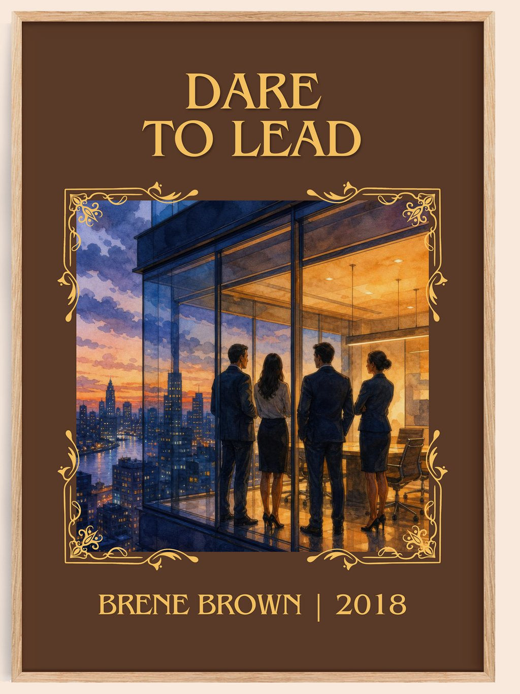 Dare to lead Classic Book Art Print by Brené Brown – book poster