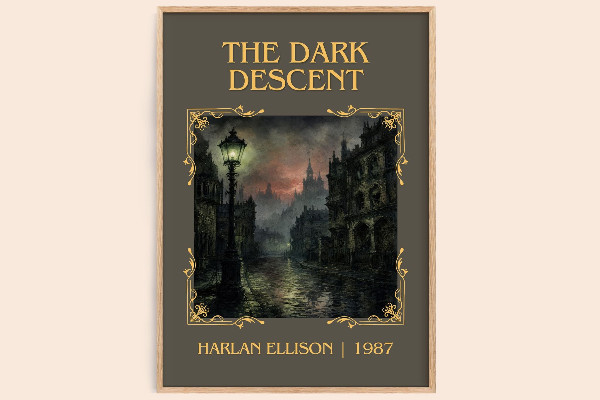 The Dark Descent Classic Book Art Print by Harlan Ellison