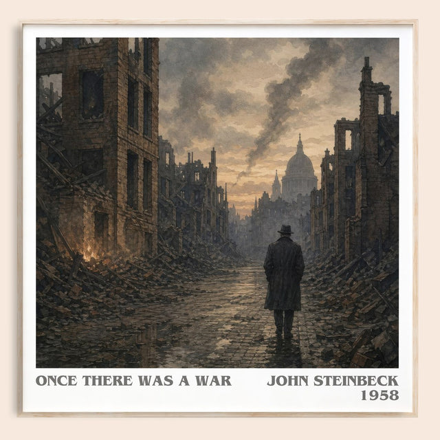 Once There Was A War Literary Art Print by John Steinbeck