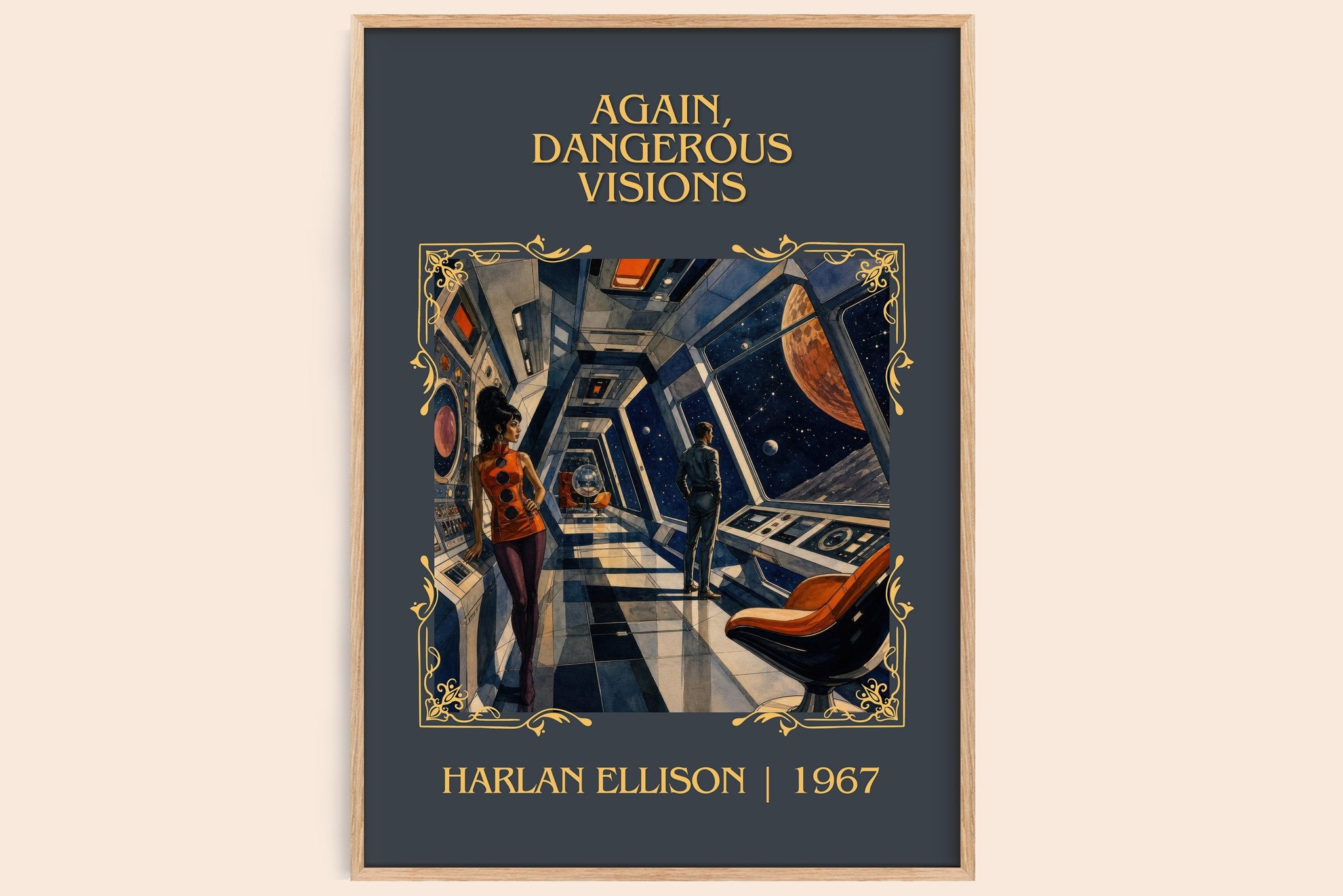 Again, Dangerous Visions Classic Book Art Print by Harlan Ellison
