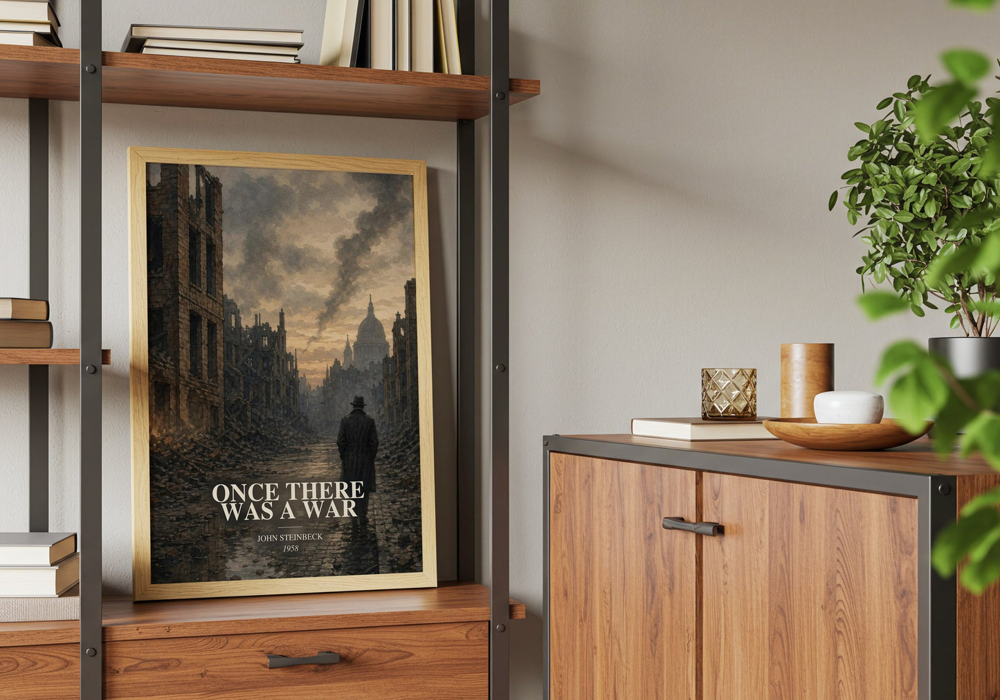 Once There Was A War book watercolour illustration paper finish options – matte satin gloss