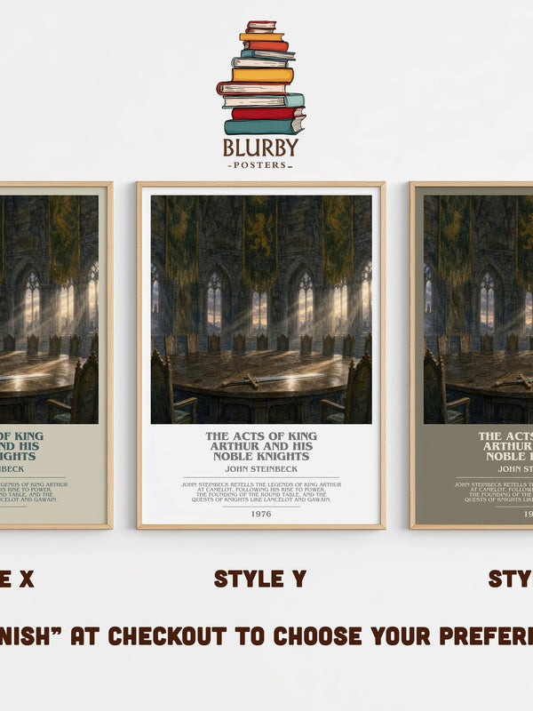 The Acts Of King Arthur And His Noble Knights bookish print in frame leaning in hallway – fantasy wall art