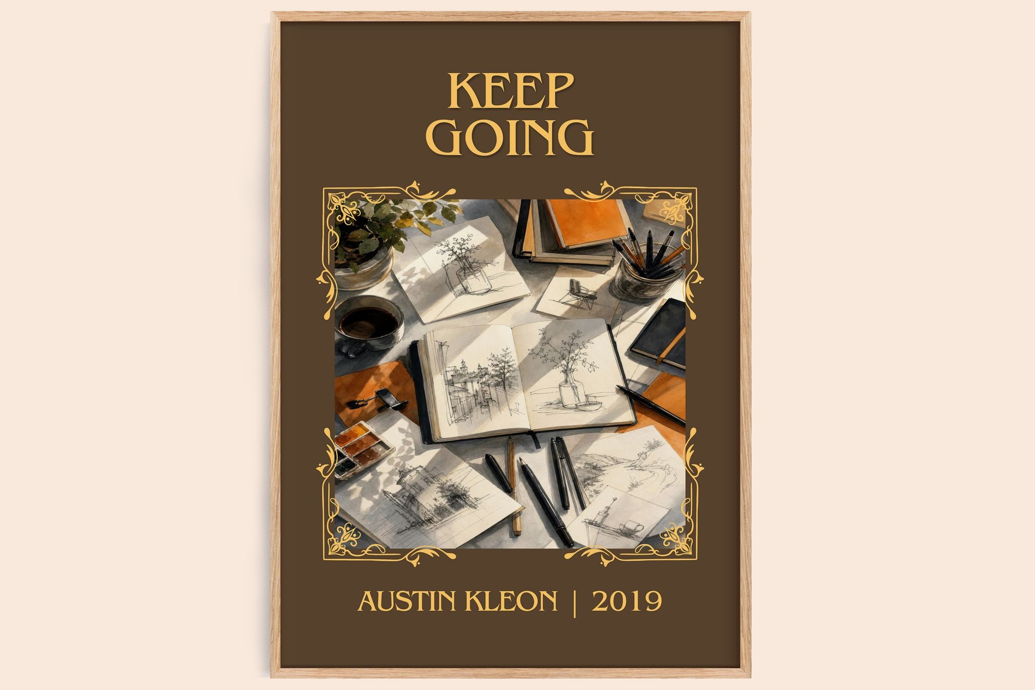 Keep Going Classic Book Art Print by Austin Kleon