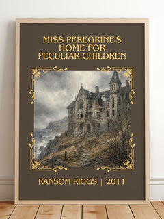 Miss Peregrine's Home for Peculiar Children Classic Book Art Print by Ransom Riggs – framed print leaning on a wooden floor