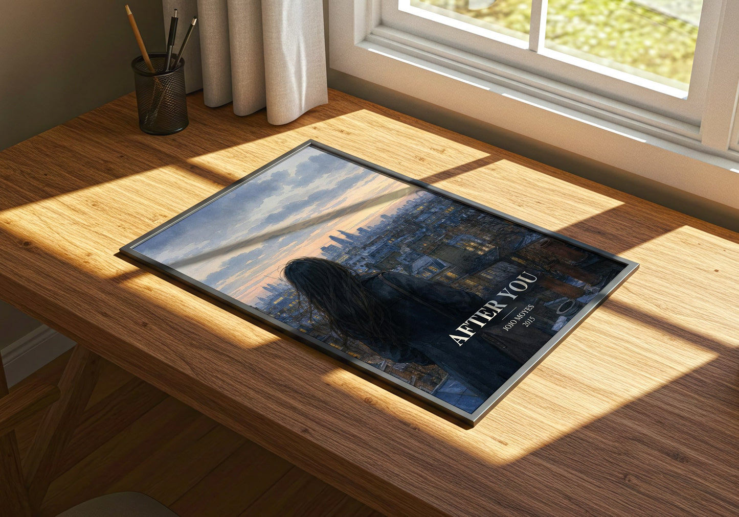 After You watercolour book poster framed on wall – contemporary fiction wall art