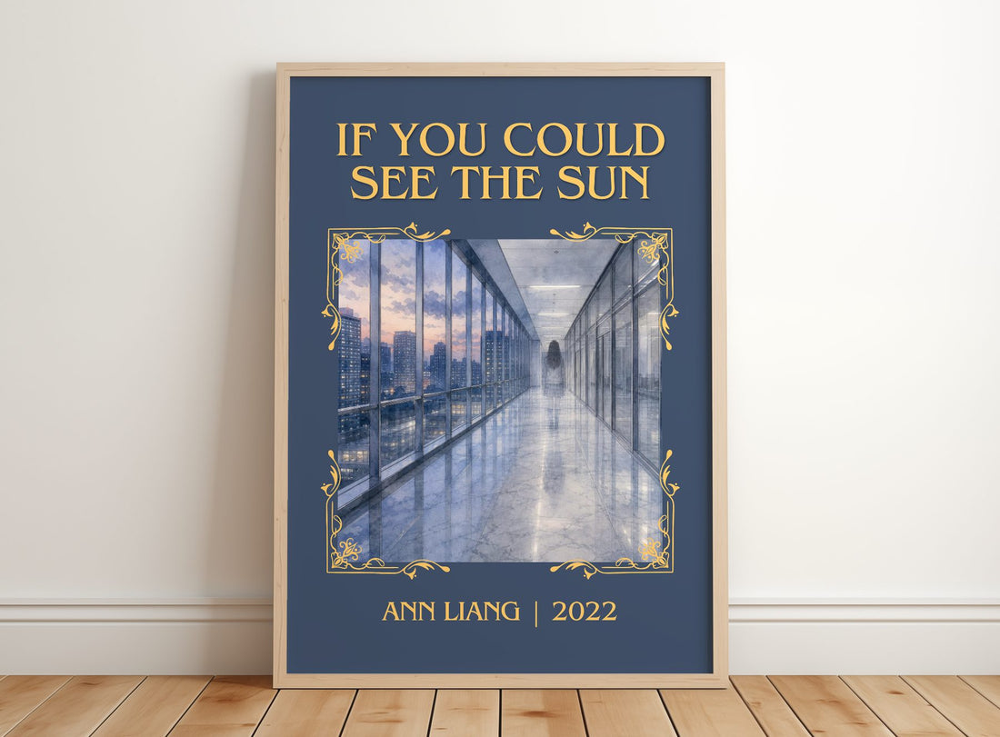 If You Could See the Sun Classic Book Art Print by Ann Liang – framed print leaning on a wooden floor