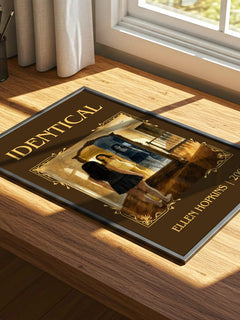 Identical Classic Book Art Print by Ellen Hopkins – print on a sunlit desk