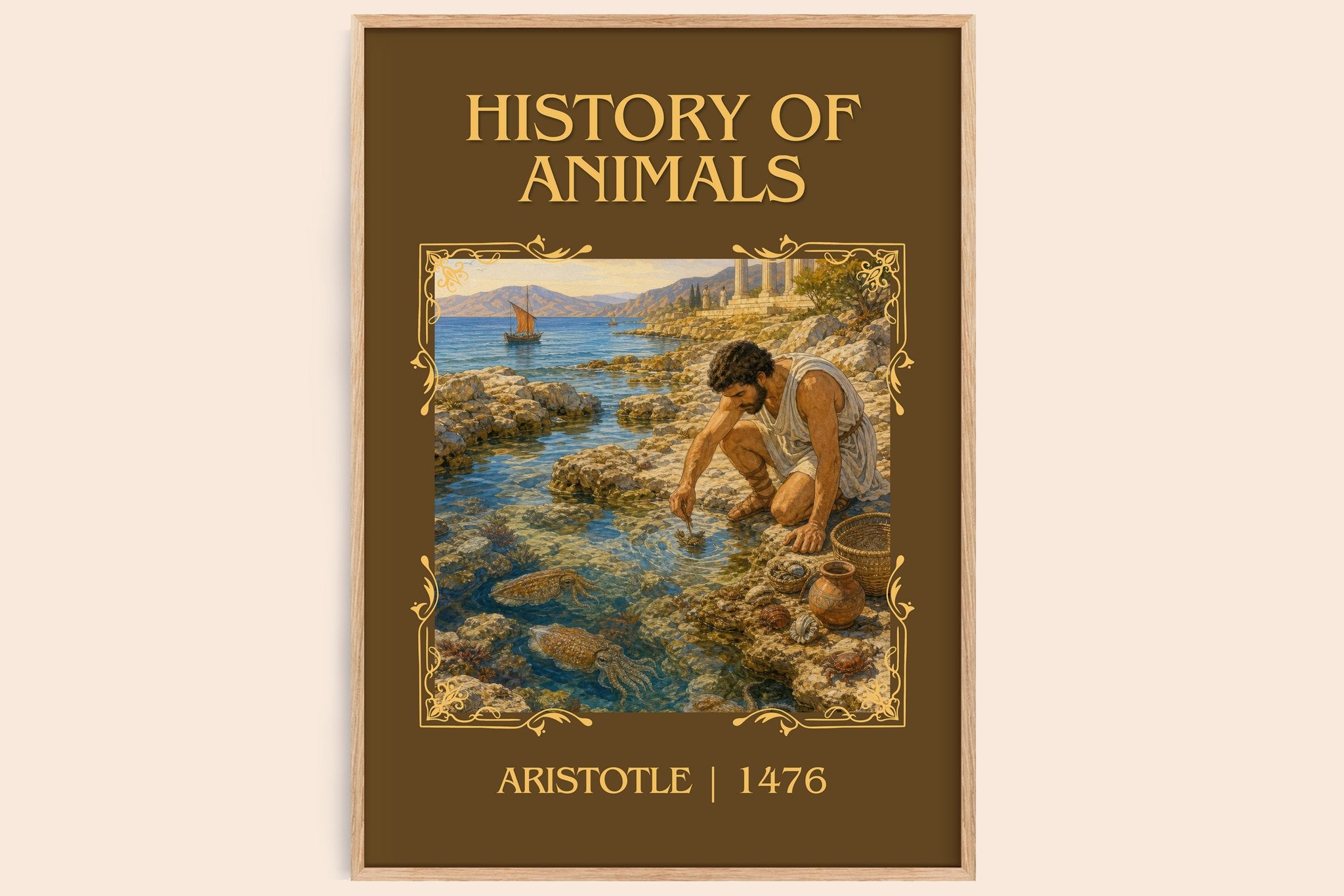 History of Animals Classic Book Art Print by Aristotle